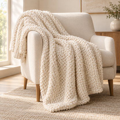 Haven Textured Throw Blanket 鈥?AI-generated product concept