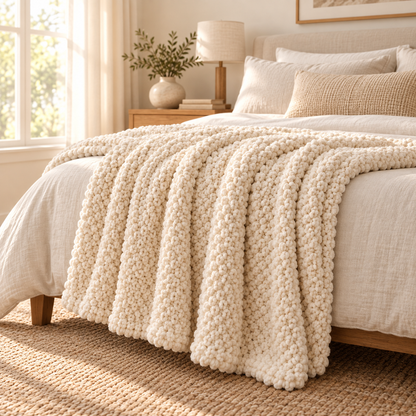 Haven Textured Throw Blanket lifestyle scene