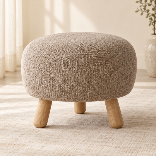 Milo Round Upholstered Ottoman 鈥?AI-generated product concept