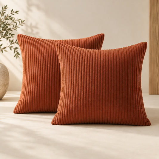 Terra Ribbed Accent Cushion Set 鈥?AI-generated product concept